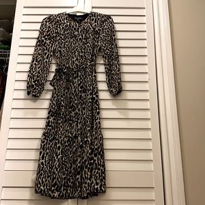Leopard Print Midi Dress